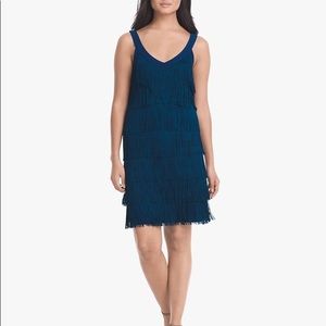 White House Black Market Sleeveless Fringe Dress